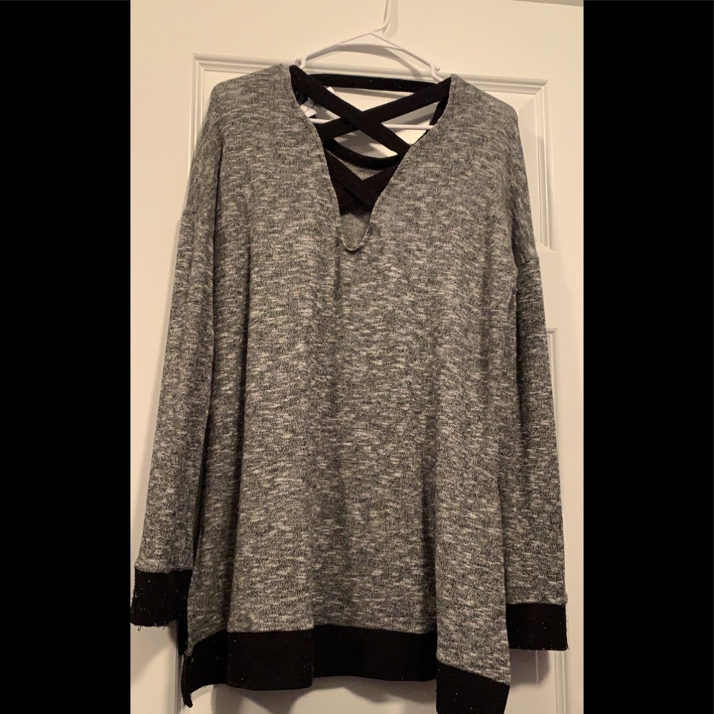 Black and grey sweater